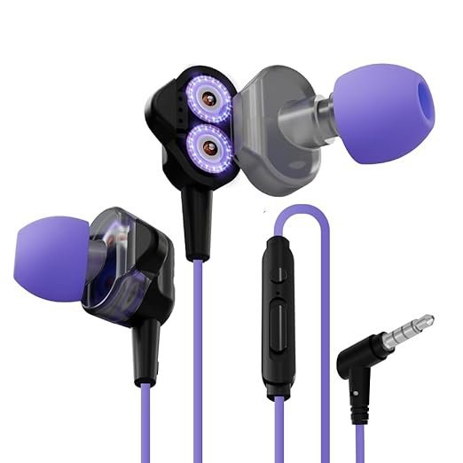 Kreo Hydra 3.5mm Wired Gaming Earphones | Dual Dynamic Drivers & Mic