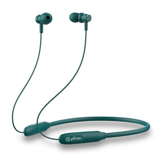 pTron Tangent Flex Bluetooth Wireless Neckband (Forest Green)