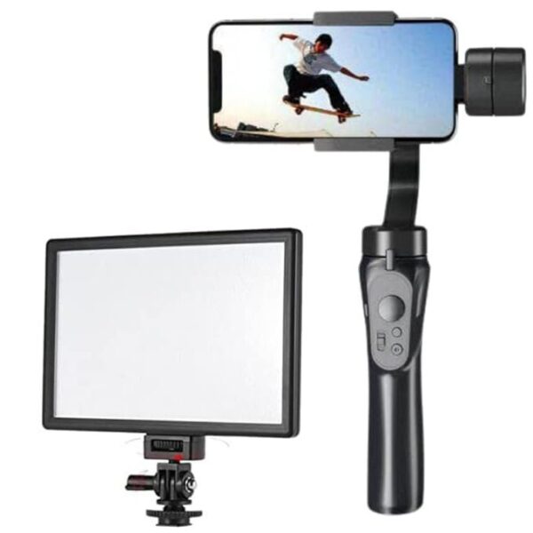 Cospex 3-Axis Smartphone Gimbal Stabilizer with LED Video Light