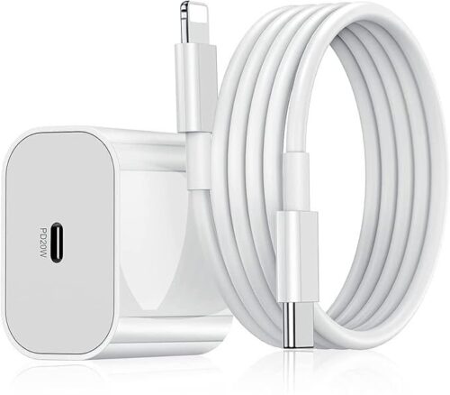 DR VAKU 20W MFi Certified Charger & Cable for iPhone 14/13/12/11/X Series (White)