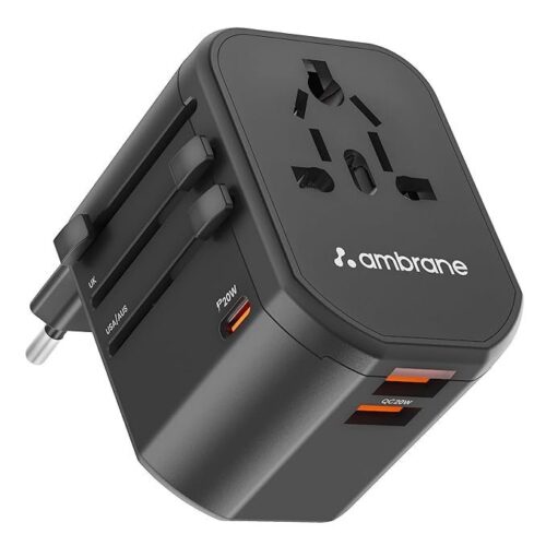 Ambrane Universal Travel Adapter: 4-in-1 Fast Charger (ATA-01)